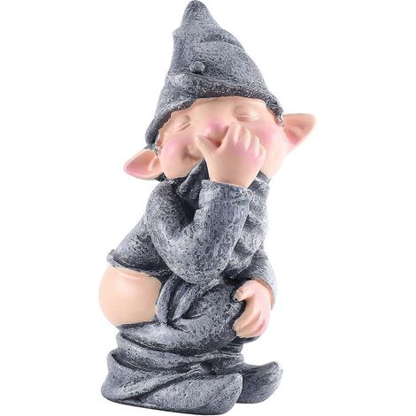 Figurine miniature de gnome coquin faisant ses besoins, moule en résine, nain amusant et réaliste, cadeau loufoque (1/5)