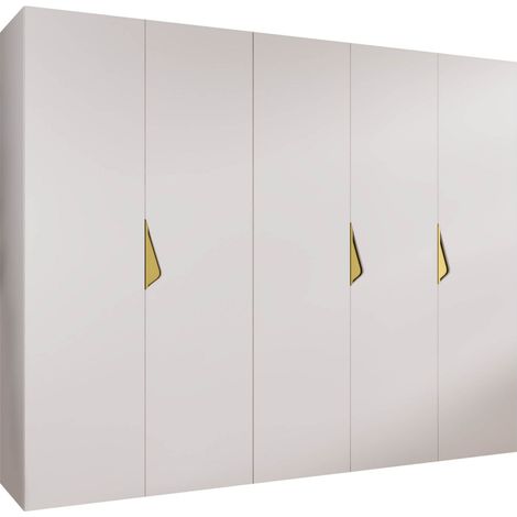 Armoire Hartford 621, Blanc, 202x250x52cm, Portes d'armoire: Avec des charnières, Nombre d'étagères: 0 (1/5)