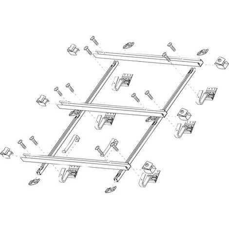 Bosch Accessoires capteurs plans FKA 38-16 Kit de base montage sur toit vertical, 7735600575