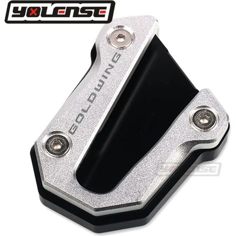 (Noir) Compatible avec HONDA GL1800 Goldwing 1800 GL 1800 18-23 Moto Béquille latérale CNC Extension de béquille Plaque de support Agrandissement de la béquille maxpower (1/4)