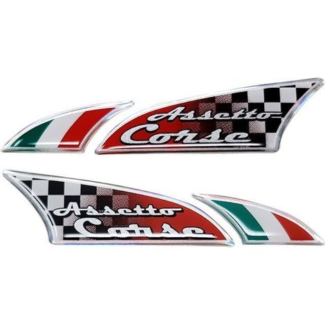 Adesivo 3D Logosport Assetto Corse - Confezione: DESTRO + SINITRO