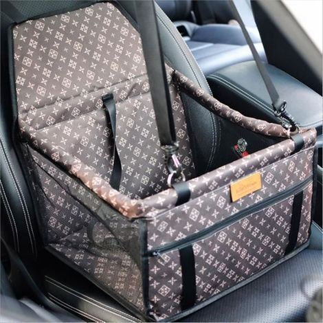 Pet Package De Mise À Niveau Voiture Chien Chat Sac Section Anti-Effondrement Respirant - Brun Rétro (1/4)