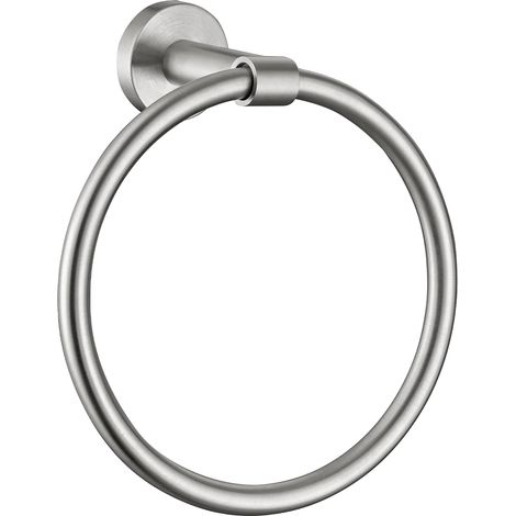 Anello portasciugamani, acciaio inox, design moderno, MJH-nickel (1/2)