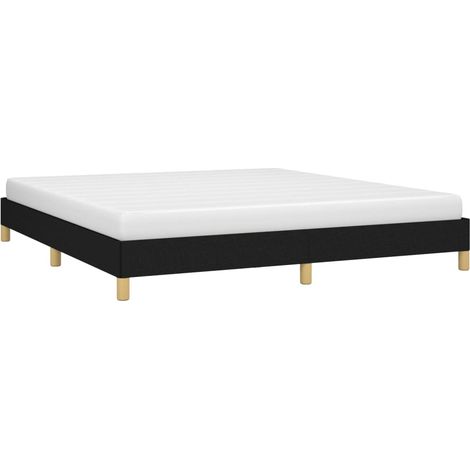 Bed Frame without Mattress Black 180x200 cm Super King Super King Fabric vidaXL (1/4)