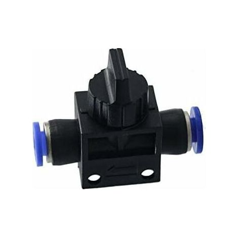 Valve d'arrêt pour pneumatique - Raccord rapide pour air, eau, vide (12 mm, 1 pièce) (1/5)