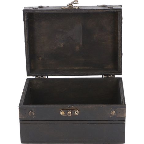 Coffret à bijoux rétro vintage en bois, boîte de rangement pour trésors, organisateur, coffret à bibelots pour filles et femmes, gris (1/5)