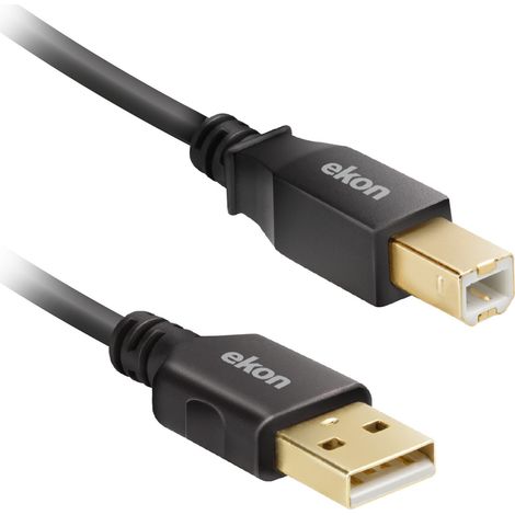 Ekon ECITUSB50ABMMG cavo USB USB 2.0 5 m USB A USB B Nero (1/4)