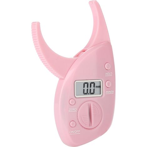 Testeur de plis cutanés numérique portable rose pour la mesure de la graisse corporelle (1/5)