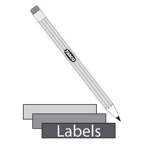 Juego de etiquetas 12 uds. B.104xH.26mm para artículo n.o 795666-795669