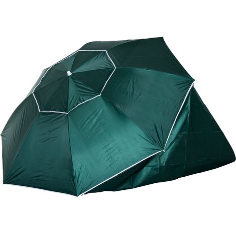 Outsunny – Parasol droit 210x210cm en métal – Protection UPF50+ – 2 toiles latérales – Hauteur 222cm – Sac de transport inclus