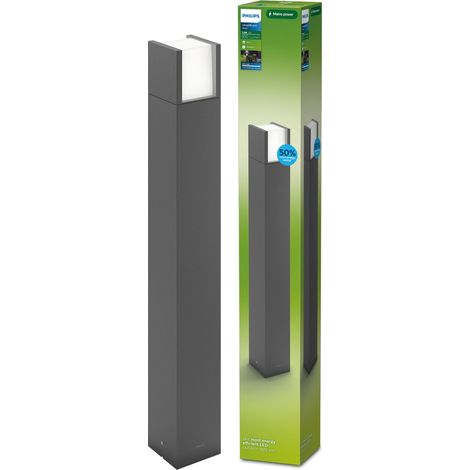 potelet extérieur Arbour, lampadaire ultra efficient Classe energétique A, 3000 kelvin, 800 lumen, anthracite (1/5)