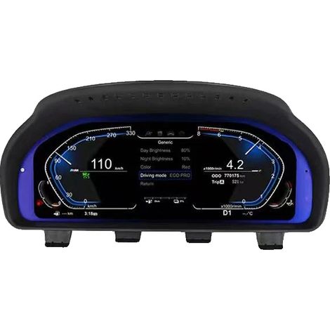 Cruscotto digitale, pannello LCD, quadro strumenti virtuale, con HUD CarPlay (1/2)
