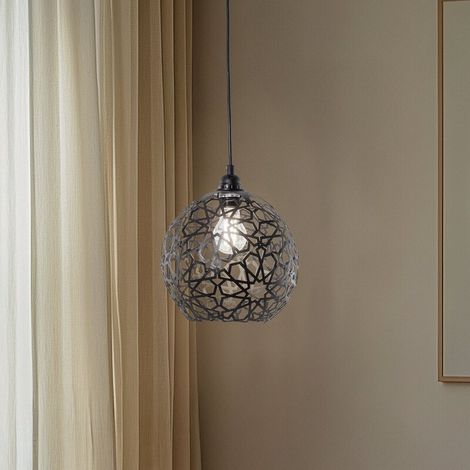 [GEBRAUCHT] B-Ware Opviq Fellini Hängelampe Pendelleuchte MR-785 Lampe 1-flammig Ø 25cm schwarz (1/2)