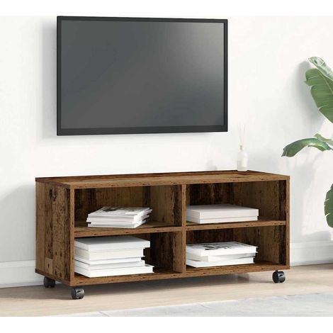 Meuble TV-Banc TV-Meuble Télé Marron 90 x 35 x 40,5 cm Bois d'ingénierie 146740 (1/5)