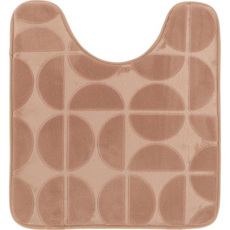 Tapis contour wc memoire de forme microfibre roy 45x50 cm - cappuccino - Tendance (1/2)