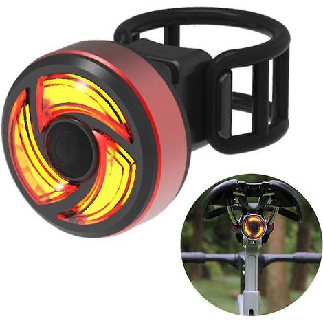 Feu arrière LED de sécurité stroboscopique rechargeable USB, 3 modes d'éclairage, pour vélo.