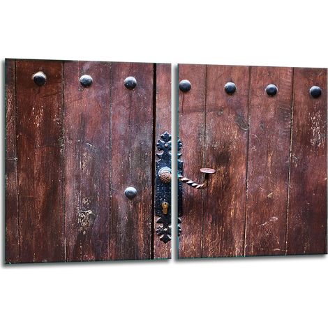 2 plaques de protection en verre pour poêle 40x52 bois (1/5)