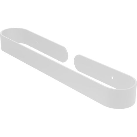 Porte-serviettes mural, sans perçage, 30 cm, anneau plat en aluminium, couleur claire, support (1/5)