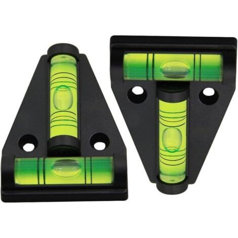 Pair Lntyq 2PCS Niveau à Bulle Petit, Niveau à Bulle Camping Car, Niveau Bulle Type T, Mini Niveau à Bulles, Niveau à Bulle, Vérifiez Niveau de Placement Des Articles