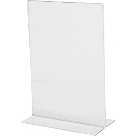 SIGEL Tischaufsteller TA226 DIN A6 105x180mm T-Form Acryl glasklar (1/5)