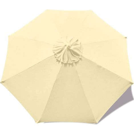 Ersatzdach für 8-Stangen-Sonnenschirm, wasserdicht und UV-beständig, cremeweiß, 3 m