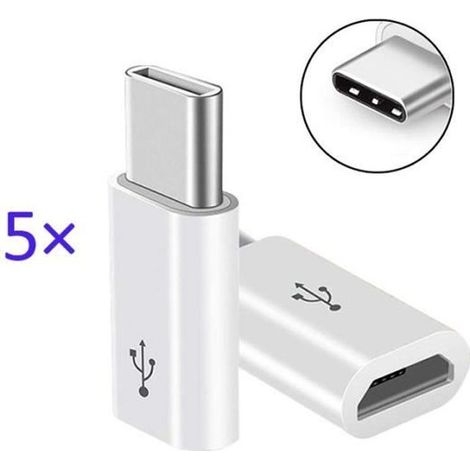 Adaptateur Micro USB vers USB C - Connecteur Universel Micro USB Femelle vers USB 3.1 Type C Mâle pour Smartphone et Tab (1/3)