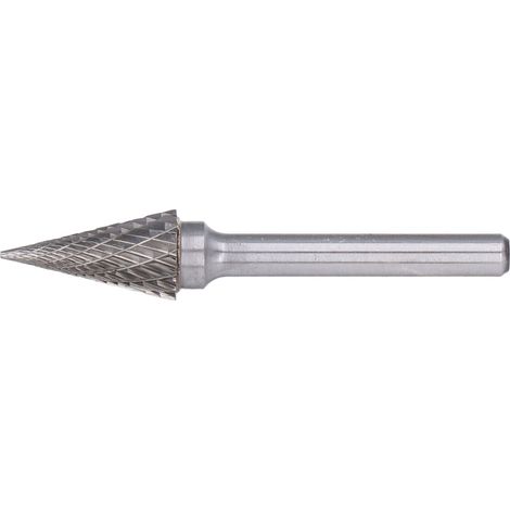 Fraise rotative carbure YG8 MX1225 bout conique 2 tailles queue 6mm pour meuleuse burin gravure métal bois burinage (1/5)