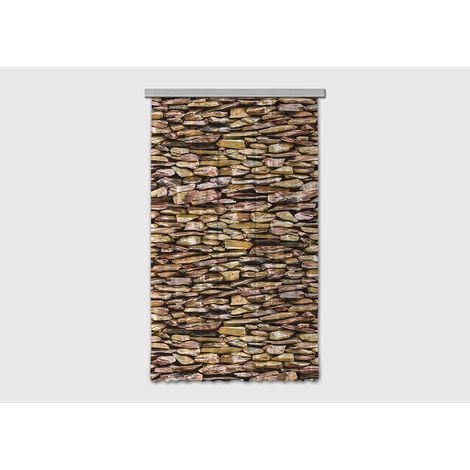 Rideau occultant effet mur de pierre - 140 cm x 245 cm (1/5)