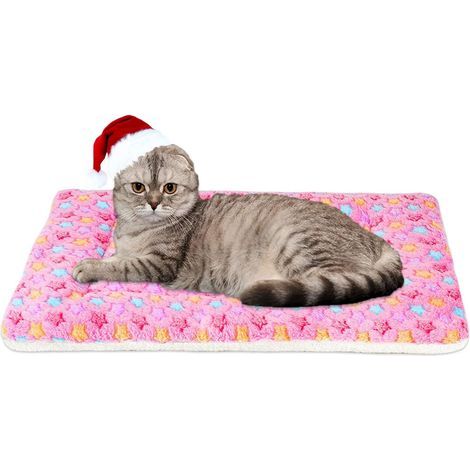 Käfigmatte für Katzen und Hunde – geeignet für kleine Hunde und Wohnungskatzen – 1 Stück, 69 × 52 cm, rosa Sternenmuster (1/5)