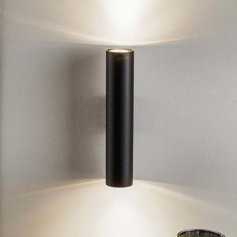 [GEBRAUCHT] B-Ware Wandleuchte Tube up/down schwarz LED Wandlampe dimmbar Stahl 30cm 2x40W IP20 (1/2)