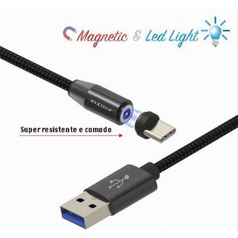 MaxTech - Cavo Magnetico Ricarica Dati Per Huawei 1mt Connettore Type-c Maxtech F-tc012 - (1/5)