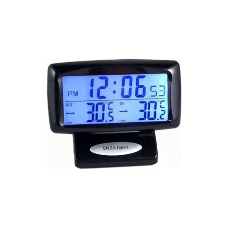 Thermomètre de véhicule avec horloge outil de mesure de la température Petite horloge numérique orloge électronique affichage numérique horloge thermomètre pour l'intérieur de la voiture (1/5)