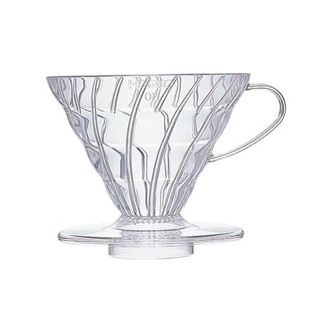 HARIO VDR-01-T - Gotero transparente 01 para café de 1 a 2 tazas, fabricado en Japón