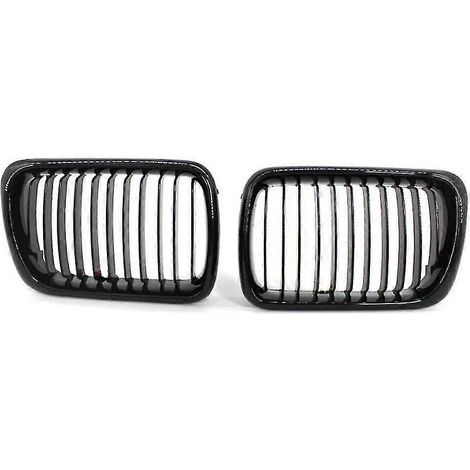 Sport-Nierengrill aus ABS-Kunststoff, glänzend schwarz, für BMW E36 M3 318i, 323i, 328i 3er-Reihe (1997–1999)