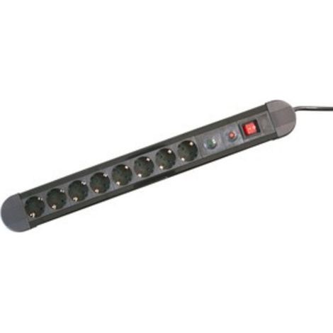 8-fach Steckdose mit Überspannungsschutz Schwarz Electro DH 36.257 8430552121809