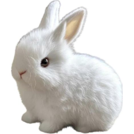 Lapin en peluche électronique interactif et animé, jouet cadeau pour animaux de compagnie (1/4)