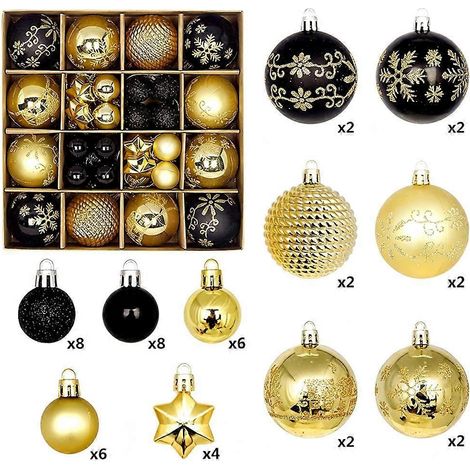Christmas Ornament Set With Stunning Multi Finishes For Safe Holiday Decor And Party (1/5)