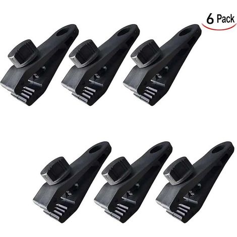 6pcs Clips de Fixation pour Bâche, Clip de Tente Tarp Clips, Accessoires pour Activités Camping,Accessoire de bâche (1/5)