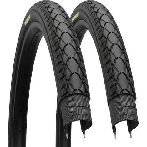 2 COPERTONI 28 x 1 1/2 (40-635) BICI CITY BIKE NERI COPPIA PNEUMATICI TREKKING 28 POLLICI GOMMA BICICLETTA (1/4)