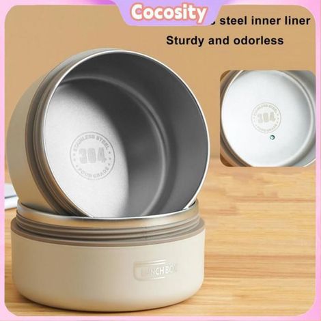 Cocosity Boîte à Lunch Thermique Conteneur à lunch isotherme 304 en acier inoxydable scellé multifonction table box Beige 3 Boîtes (1/4)