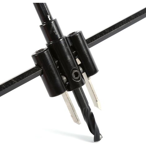 Jeu de 1 fraise circulaire bois réglable 40-300mm, coupe-menuisier, perçage trou rond, outil bricolage maison (1/5)