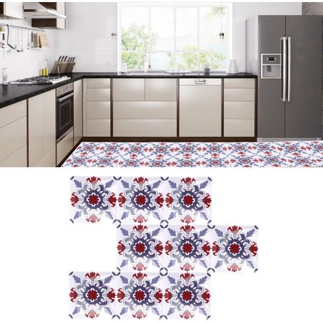 10 autocollants pour carrelage en PVC imitation carrelage, antidérapants, auto-adhésifs et imperméables, pour cuisine, sol, salle de bain et maison (BS67) (1/5)