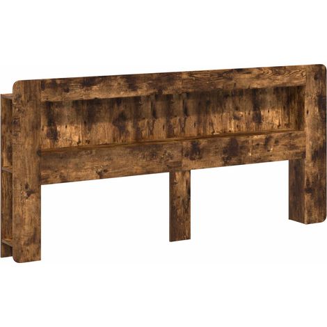 Cabecero con armario Roble Ahumado 215 x 18,5 x 100 cm vidaXL
