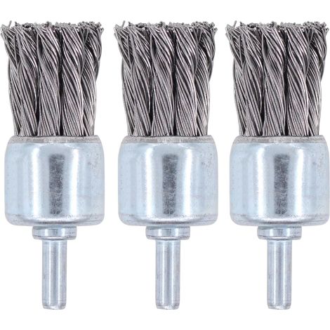 Faux, brosse tressée, 22 mm, brosse à fil d'acier, brosse à roue, accessoire pour perceuse, brosse à fil tressée pour perceuses, perceuses sans fil, perceuses manuelles, perceuses à colonne (1/5)
