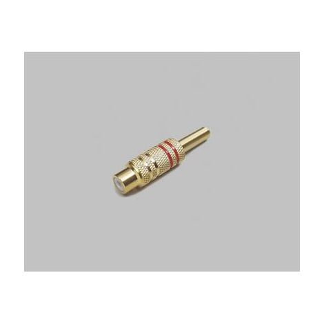BKL Electronic 0101106 Cinch/RCA femelle, droit Nombre de pôles: 2 mono rouge 1 pc(s) (1/2)