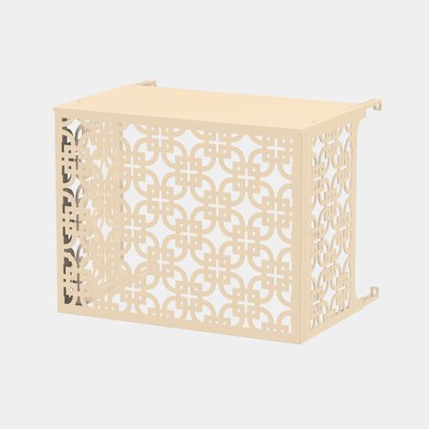 Cache climatiseur - Hiro Cache climatiseur - Hiro - Fixation murale - Ivoire RAL 1015 - Taille S (H 70 x L 90 x P 50-74 cm) (1/5)