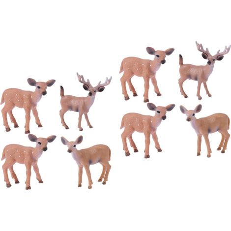 8 Pcs Maison Décorations pour La Maison Gâteau Jouet Fée Décorations Fée Statue Résine Renne De Noël Animaux Figurine Artisanat Accessoires Ménagers Modèle (1/5)