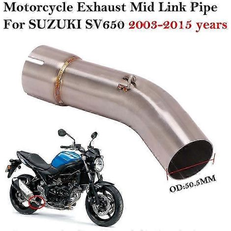 Tubo De Enlace Medio De Acero Inoxidable, Silenciador De Escape Modificado Para Motocicleta Suzuki Sv650, Sv650x, 650x, 2003-2015, 51mm( ) (1/5)