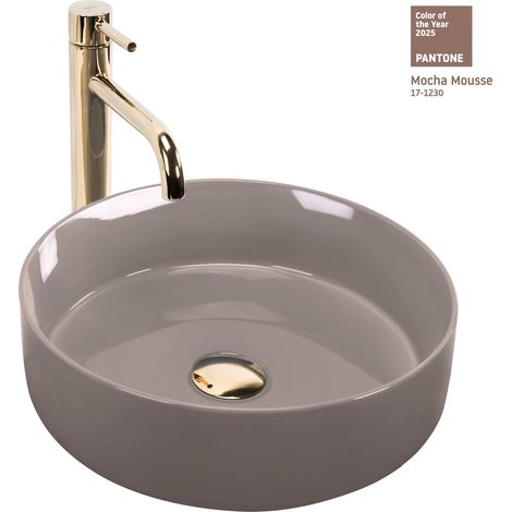 REA AUFSATZWASCHBECKEN SAMI SHINY BEIGE (1/5)
