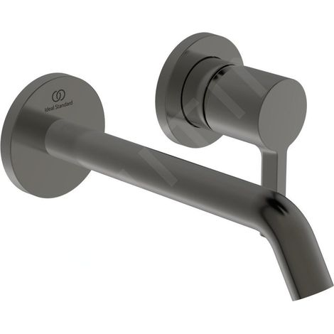 Ideal Standard Joy - Mitigeur de lavabo encastré, bec 180 mm, 2 trous, Magnetic Grey A7378A5 (1/5)